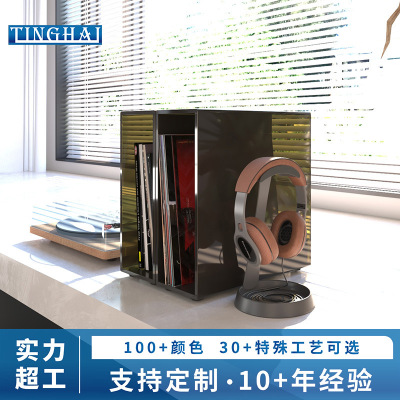 亚克力黑胶唱片收纳架客厅书房卧室置物架文件书本文件夹收纳架