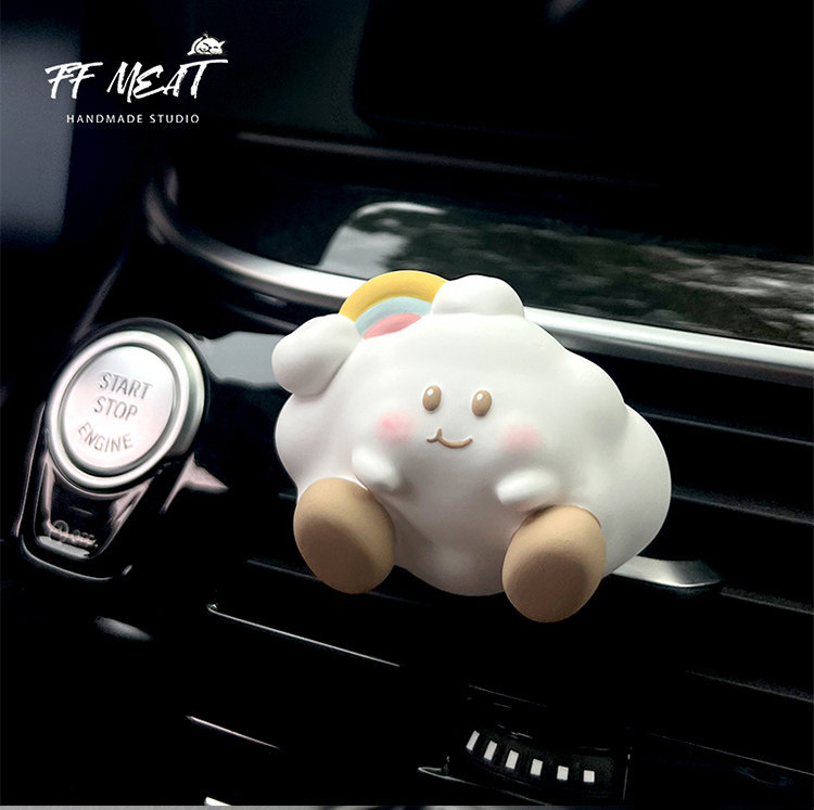 Car Air Freshener with Cute Chubby Star and Cloud Designs for Baby, Car Dashboard Vent Diffuser Decoration Gift