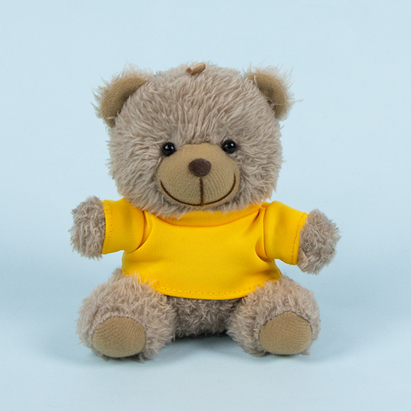 Lindo osito llavero colgante regalo creativo muñecas de peluche vestidas osito de peluche colgante de mochilas escolares para parejas