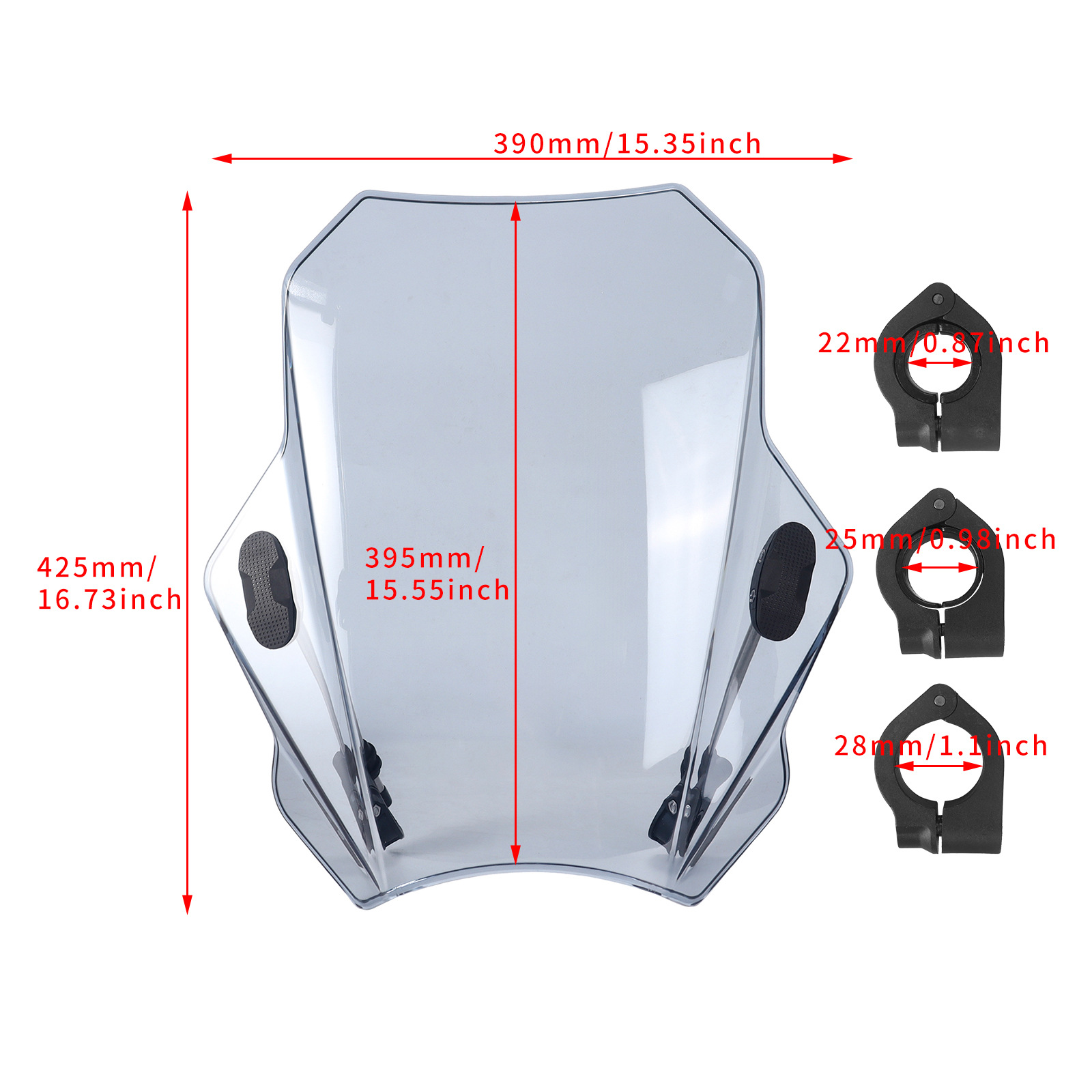 Suitable for Kawasaki Yamaha Honda Ducati Windshield Z900 Z1000 Mt-09 Street Car Windshield