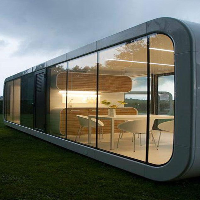 Casa móvil de cápsula espacial, granero de manzanas, alojamiento residencial, turismo cultural, camping escénico, hotel, granero de manzanas de observación de estrellas móvil