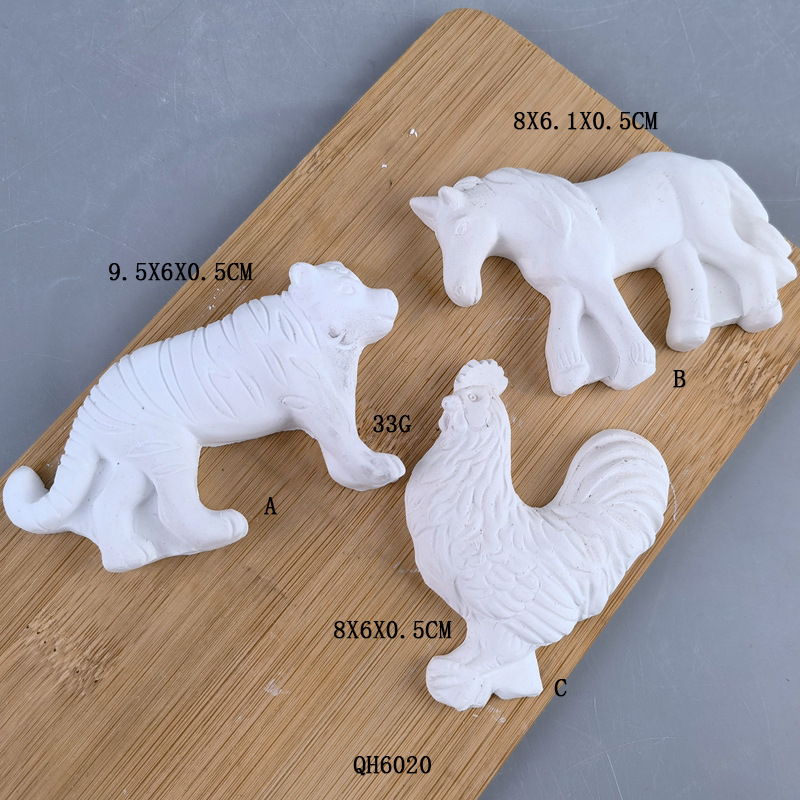 Colgantes de Cerámica en Blanco para Navidad Pintura DIY