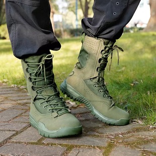 Outdoor Men's Tactical Boots, Security Training Boots, Hiking Boots, Field Desert Breathable Hiking Boots, New Training Boots, Wear-Resistant