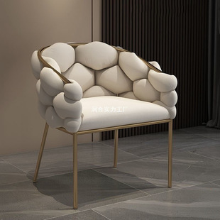 Nordic Dining Chair for Home Use, Modern Minimalist Milk Tea Shop, Café, Restaurant Stool, Light Luxury with Backrest, Leisure Chair