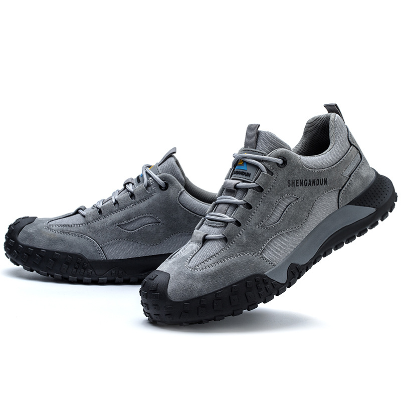 Zapatos de seguro laboral transfronterizos, zapatos de protección de seguridad para hombres de cuatro estaciones, transpirables, ligeros, a prueba de golpes y a prueba de puñaladas, zapatos de trabajo de seguro laboral