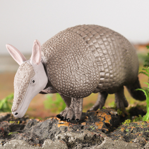 Cross-border children's cognitive simulation wild animals armadillos, armored rats, wild scientific and educational animal models, toys, plastic ornaments