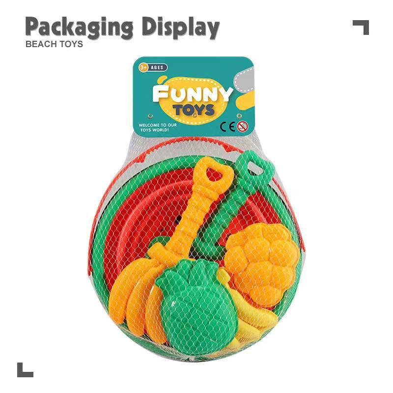 Goma suave para niños, playa junto al mar, herramientas de excavación de arena, juguetes, juego completo de juegos de agua, mercado mayorista, suministro de puestos