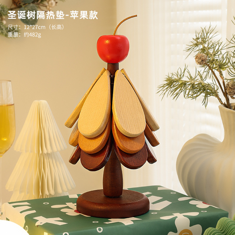 크리스마스 트리 단열 매트 사과 스타일