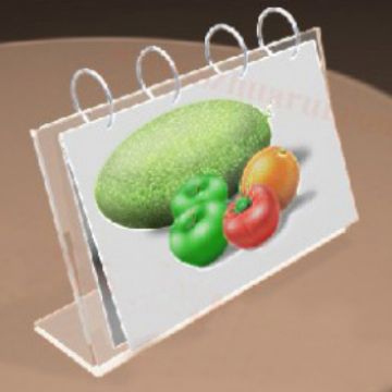 图威工厂销售亚克力pvc袋台历架翻页相册日历架带pvc透明相片袋