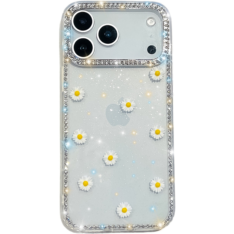 奢华闪钻小邹菊适用iPhone17Promax苹果16闪粉15全包14手机壳跨境|undefined