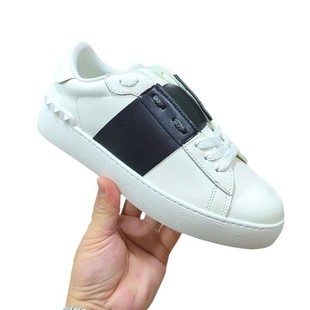 Foreign trade V home casual sneaker rivet white shoes leather fashion couple shoes men and women with shoes