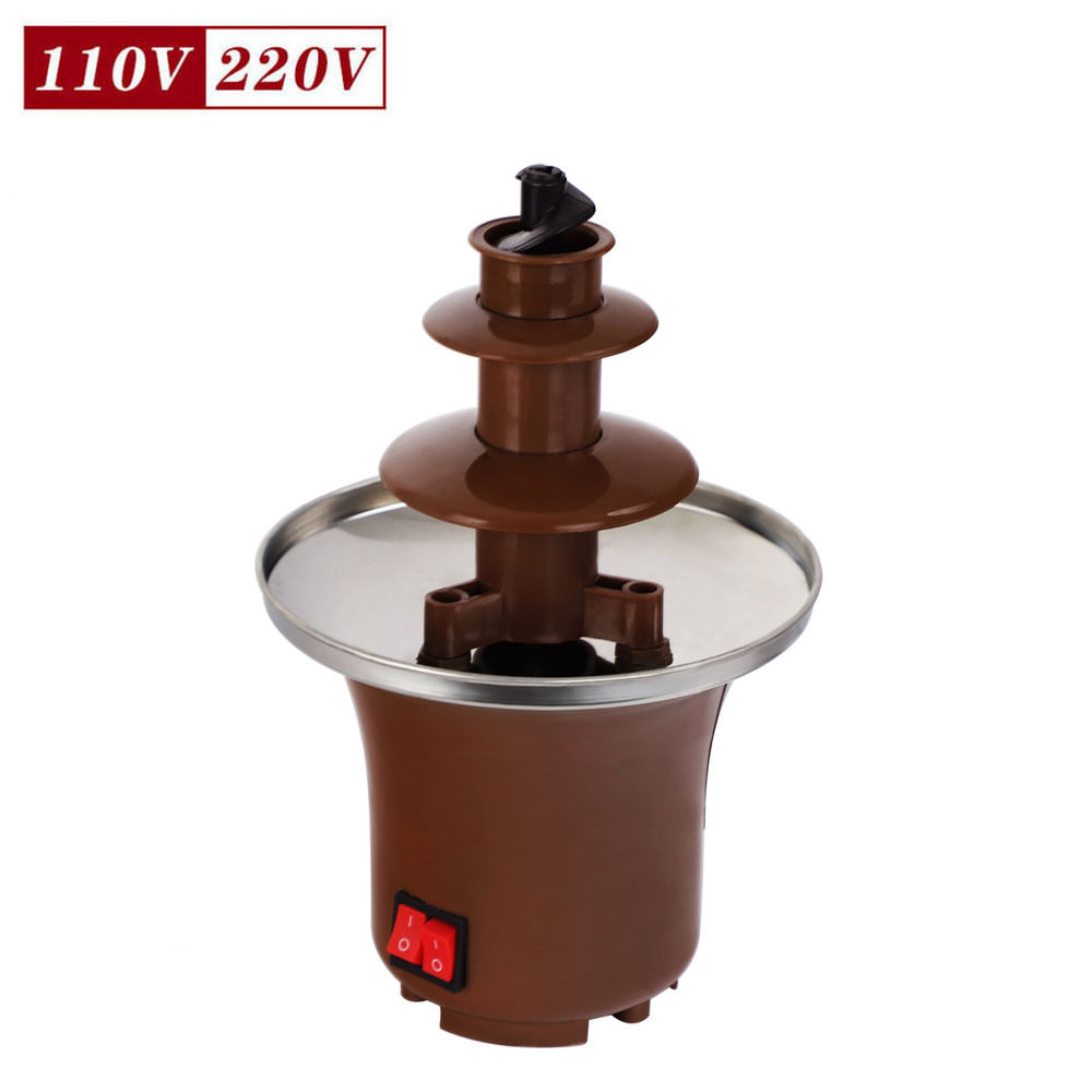 Utensilios de cocina fuente de chocolate de tres capas torre de fusión cascada olla caliente máquina de fusión