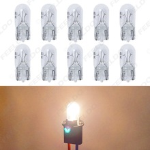 12V 5W T10 168 192扁脚汽车小灯 卤素灯泡 仪表灯示宽灯  暖白光