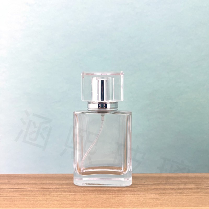 ねじ口平幅肩丸ガラス香水瓶30ml 50ml各種カラーカバーシンプルでおしゃれな携帯分注瓶|undefined