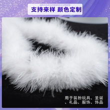 2米火鸡毛绒毛条 DIY手工羽毛饰品配件节庆婚庆装饰服装辅料