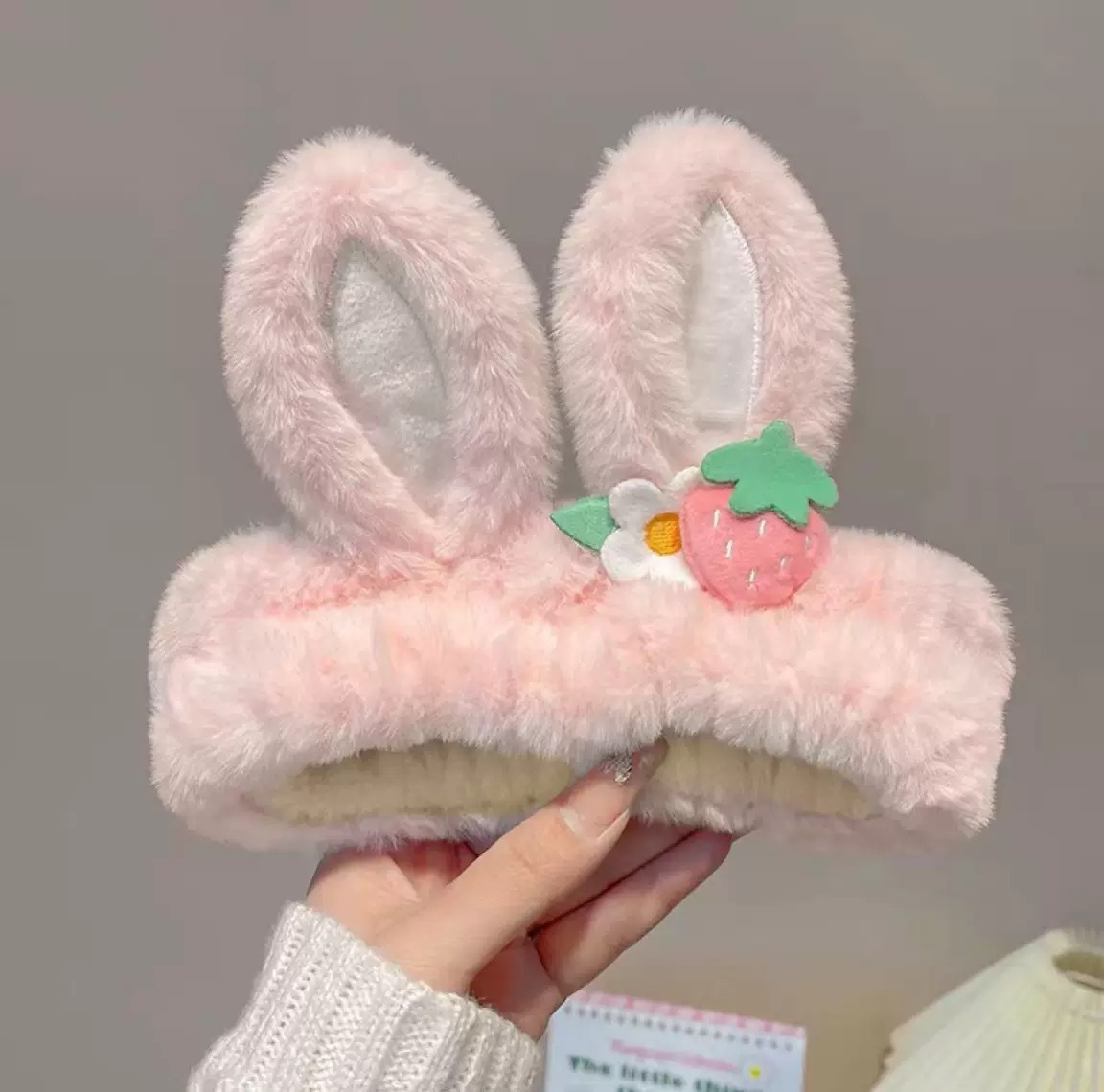 Caricatura verde rana correa de cabello mujer nuevo lindo gran ojo correa de cabello lavar la cara correa de cabello máscara de Navidad tocado