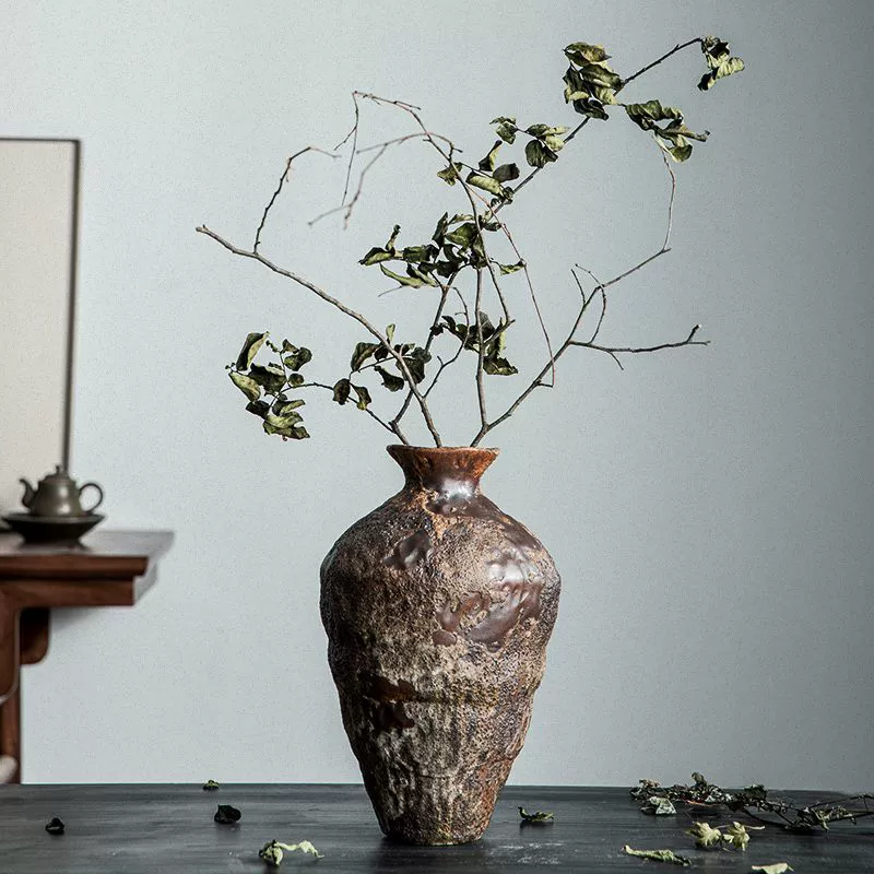 [2595 человек] Цзиндэчжэнь в стиле ваби-саби, дзен-украшения, большие керамические горшки, цветочные композиции ручной работы, комплекс гостиниц B&B