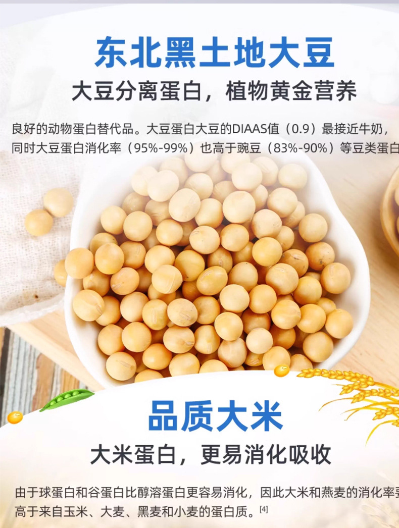 Probiotic Plant Protein Powder 210g Sugar-Free Soy and Whey Blend Breakfast Drink for Middle-Aged and Older Adults specifications