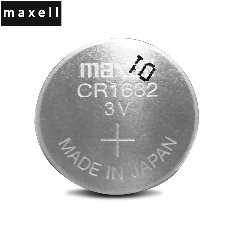 Батарея кнопочная CR1632 Maxell, флюоресцентная пайка 3В, может иметь разные ножки