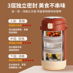 Insulated lunch box, 24-hour insulated lunch box, extra long multi-layered insulated lunch box, small portable insulated box for office workers at home