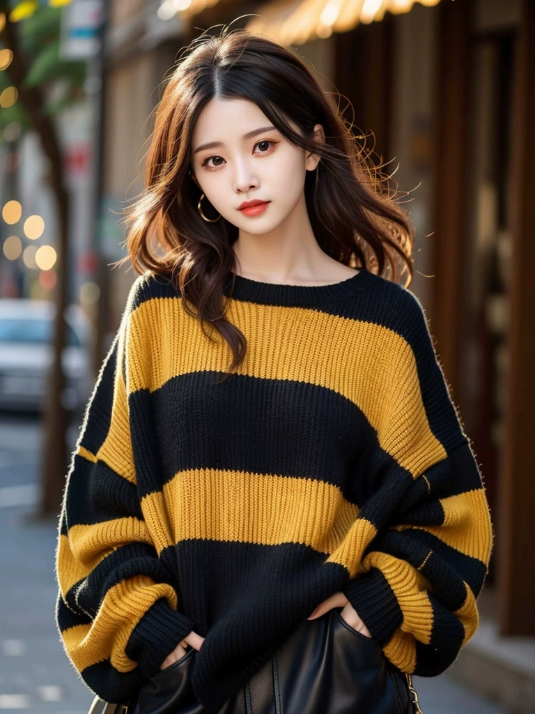 Свитер, осенняя knitted базовая теплая базовая комплектация, свободный крой, oversize