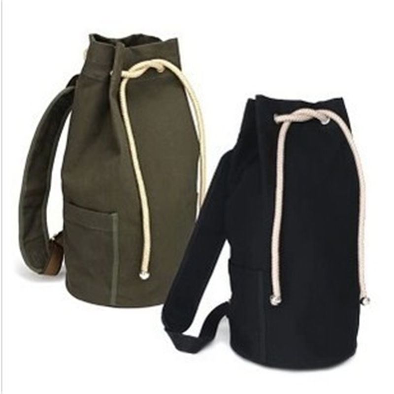 帆布背包收纳包促销简易抽绳双肩包运动帆布水桶包学生篮球包定制