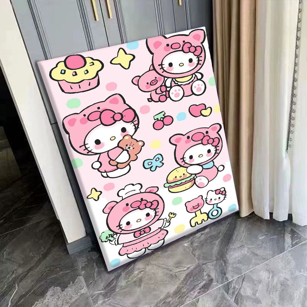 Стиль инса niche Санрио цифровая масляная живопись diy горизонтальная версия вертикальная версия домашние аксессуары ручная декоративная живопись