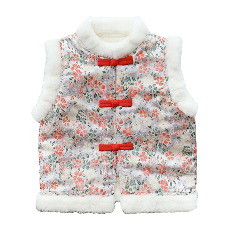 Dudu's Baby New Year Outfit Vest, Chinese Style Tang Suit for Boys, New Year Formal Vest, Children's Clothing