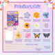 Poke Poke Flower Creative Rubbing Toys Children's Girls Educational Gift Handmade Butterfly DIY Art Toys suit