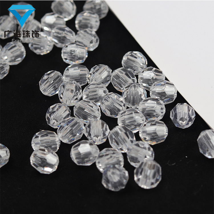8mm transparent corner beads 32 section/acrylic a material curtain imitation Crystal loose beads/diy handmade beaded material