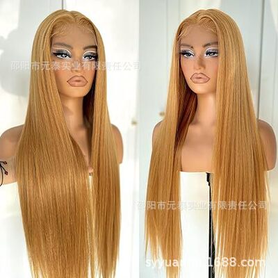 13x4 Honey Blonde Lace Front Wig Long Straight Synthetic Wig|ru