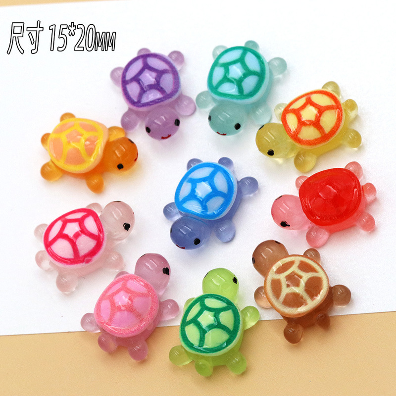 Micro Landscape Luminous Turtle Nail Art Decorations Blind Bag Accessories Mobile Phone Case Fish Tank Landscaping Resin Crafts Ornaments