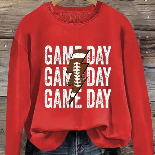 2025 New Arrival European and American Style Simple Crew-Neck Loose-Fit Printed Sweatshirt