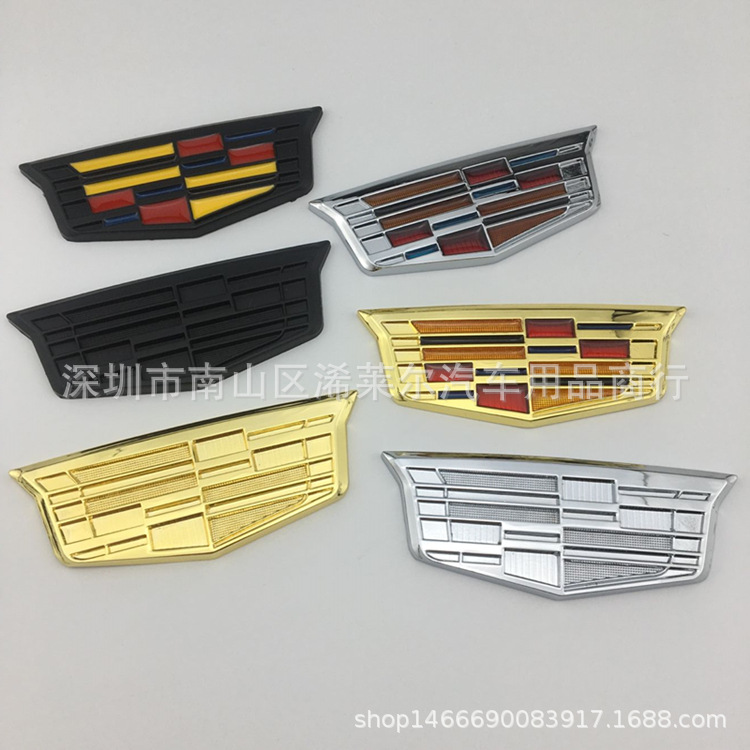 适用于凯迪拉克侧标XT5 ATSL XTS SRX改装C柱车贴 侧窗标金属车标