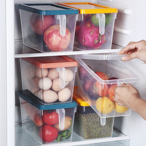 Large-capacity refrigerator storage box fresh-keeping storage box kitchen food sealed frozen transparent plastic fruit and vegetable fresh-keeping box