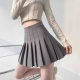 Stretch Elastic Waist Pleated Skirt Women's Spring Summer and Autumn New A- line Small Spice Girls College JK Black Short Skirt