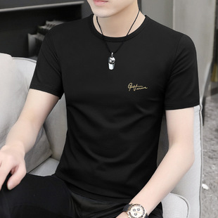 New Modal Youth Clothes Men's Short-Sleeved T-Shirts Men's Summer Ice Silk Sports Quick-Drying High-End T-Shirts Men's Clothing