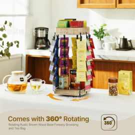 商店糖果零食陈列售卖架袋装零食多层挂架木制可旋转零食收纳架