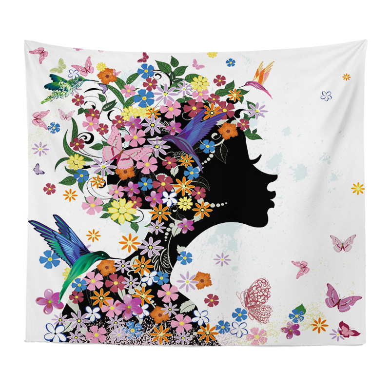 Exportación Comercio exterior Piel de camarones Amazon Fondo tela nórdico paisaje abstracto pintura dormitorio decoración colgante tela entrega de una sola pieza