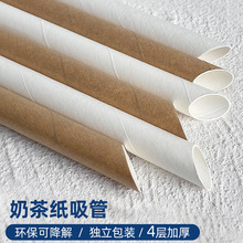 一次性吸管独立包装可降解饮料咖啡奶茶吸管粗细食品级纸吸管