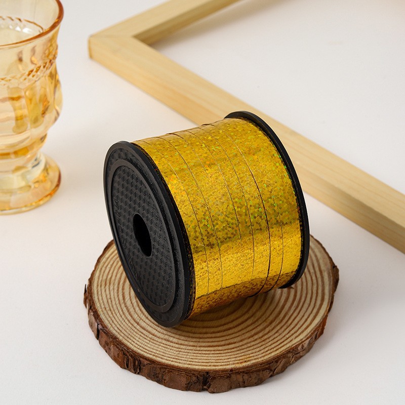 Balloon Ribbons 100 Yards Laser Foil Ribbon Flag String Decoration Wedding Decoration Cake Box Tie Wedding Decoration