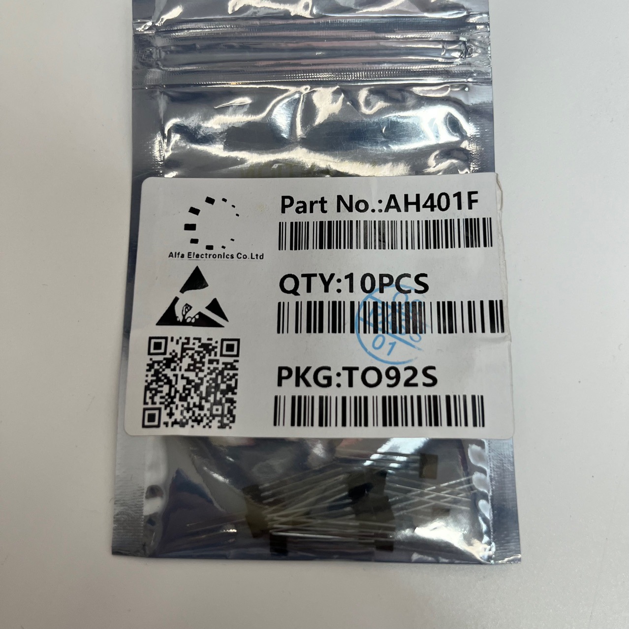 Ah401F Bipolar Hall Component Switch Sensor Chip Replaces Ss41F Ss40A Us188 High Voltage Resistance