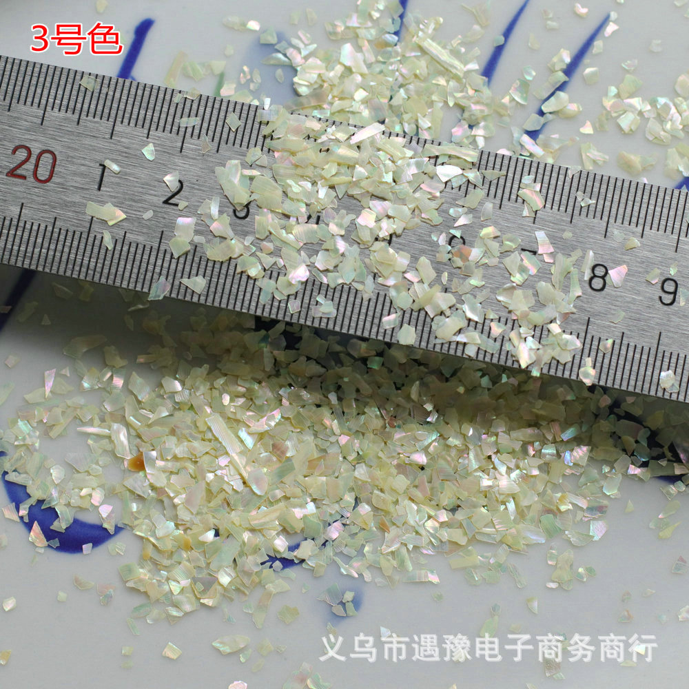New 1-3mm ultra-thin colorful abalone shellfish fragments nail art irregular shell sequins diy nail jewelry wholesale