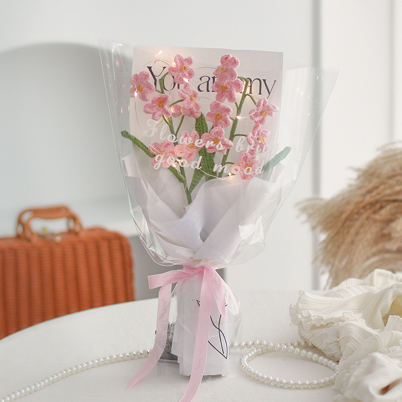 Ramo Tejido a Mano de Simulación, Empaque Elegante, Regalo Festivo, al por Mayor