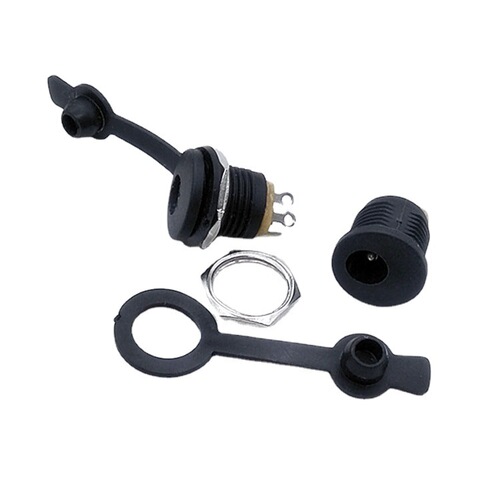 Circular DC-022 power plug DC female connector outer diameter 5.5*2.1MM with threaded DC022 socket with dust cover