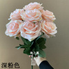 Cross -border simulation Dutch Rose 9 head curled rose foreign trade multi -headed flower background flower wall simulation flower beam wholesale