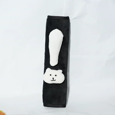Seat belt shoulder pad seatbelt shoulder pad, car decoration - super-soft-black-25cm-shoulder-pad-with-exclamation-mark-without-glasses