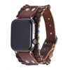 TEMU Qinuo cross -border thermal sale strap is suitable for real cowhide strap for Apple iWatch smart watches