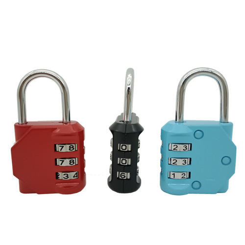 Factory direct sales 313 small size 3-character wheel bull head lock luggage padlock car wardrobe digital combination lock suitcase lock