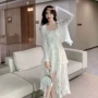 碎花法式春夏不规则连衣裙